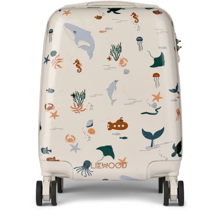 Liewood Norelle Hardcase Suitcase - Sea Creature/Sandy