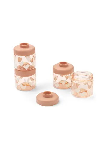 Liewood Dominique Baby Bewaardoosjes 4-Pack - Sweethearts/Pale Tuscany