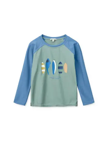 Liewood Noah Placement LS Swim Tee - Boards/Light Peppermint