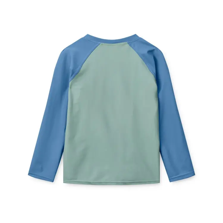 Liewood Noah Placement LS Swim Tee - Boards/Light Peppermint