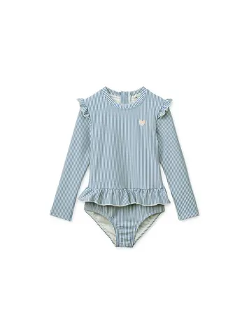 Liewood Sille Seersucker Swimsuit - Riverside / Creme de la creme