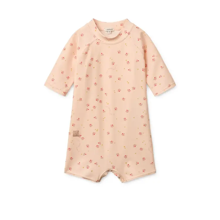 Liewood Thor Baby Swim Jumpsuit - Mini Butterfly/Apple blossom