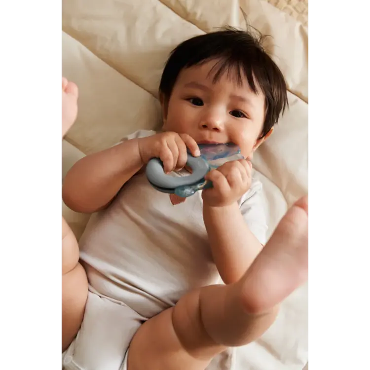 Liewood Rita Elephant Cooling Teether 2-Pack - Sandy/Dove Blue