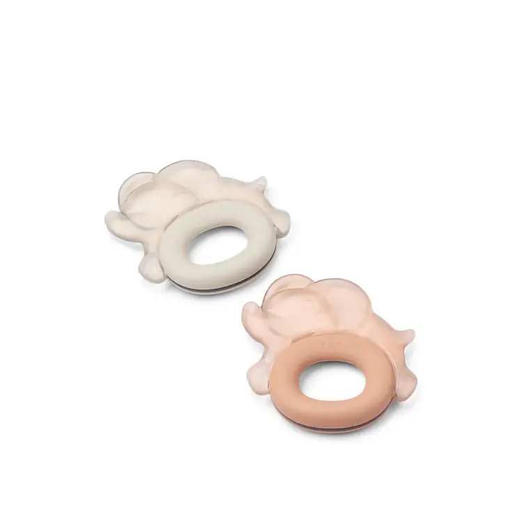 Liewood Rita Elephant Cooling Teether 2-Pack - Pale Tuscany/Sandy