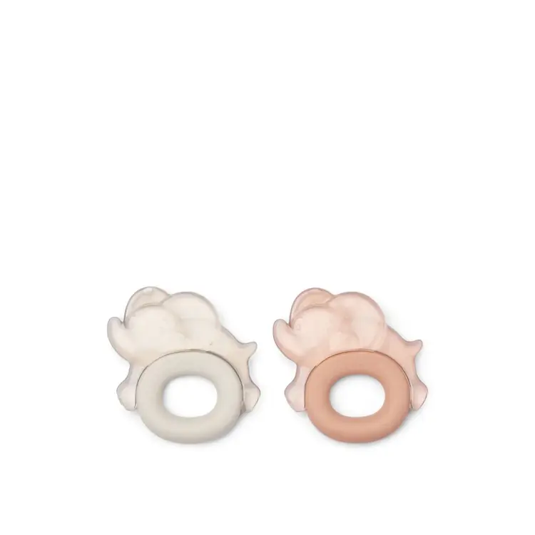 Liewood Rita Elephant Cooling Teether 2-Pack - Pale Tuscany/Sandy