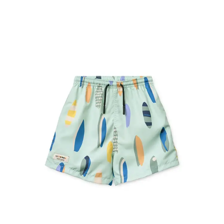 Liewood Duke Printed Board Shorts - Boards/Light Peppermint