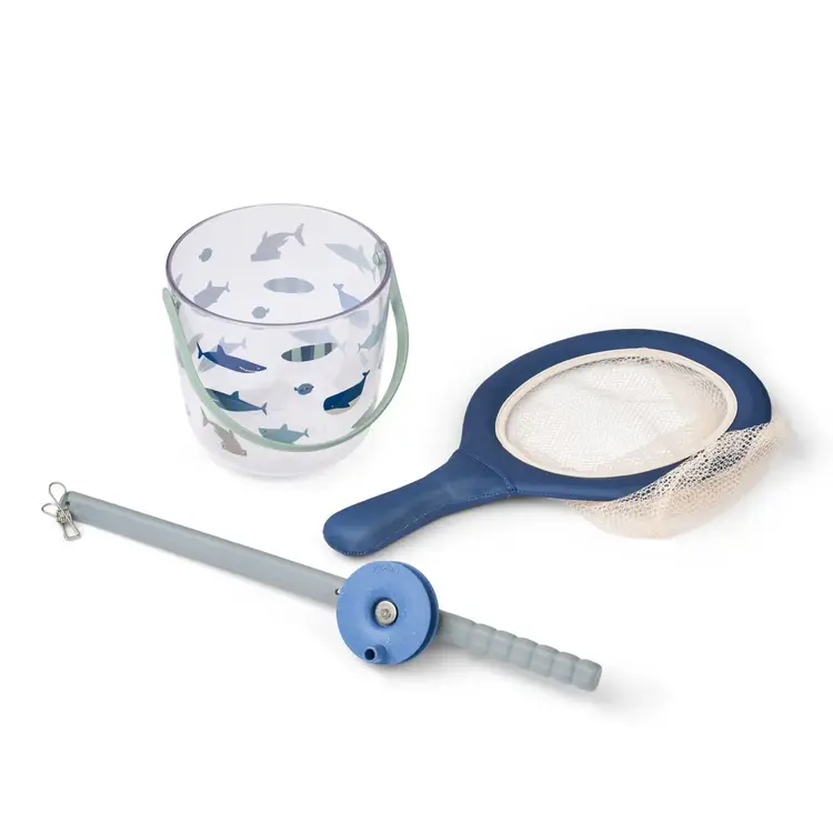 Liewood Cora Crab Visset Met Net - Shark/Dove Blue