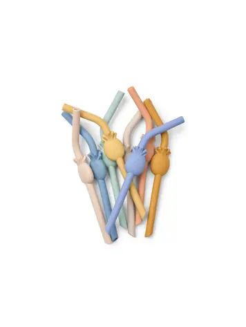 Liewood Carlson Ananas Rietjes 8-Pack - Sandy Multi Mix