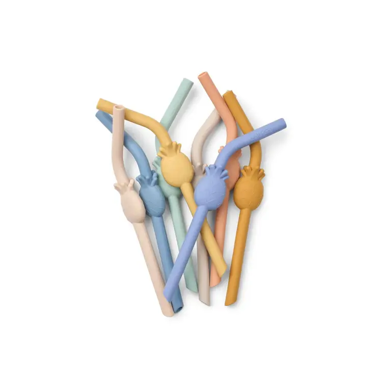 Liewood Carlson Pineapple Straw 8-Pack - Sandy Multi Mix