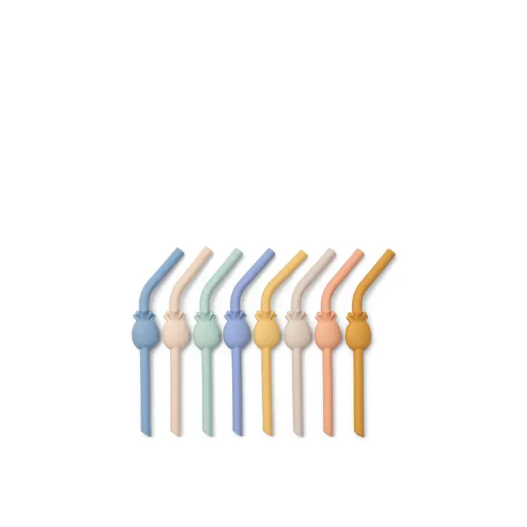 Liewood Carlson Pineapple Straw 8-Pack - Sandy Multi Mix
