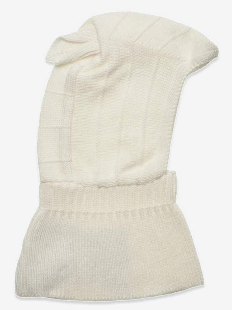 Huttelihut Balaclava Ears Wool Knit - Off-white