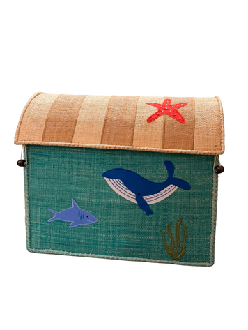 Rice Raffia Storage House - Nature - Ocean Theme - Medium