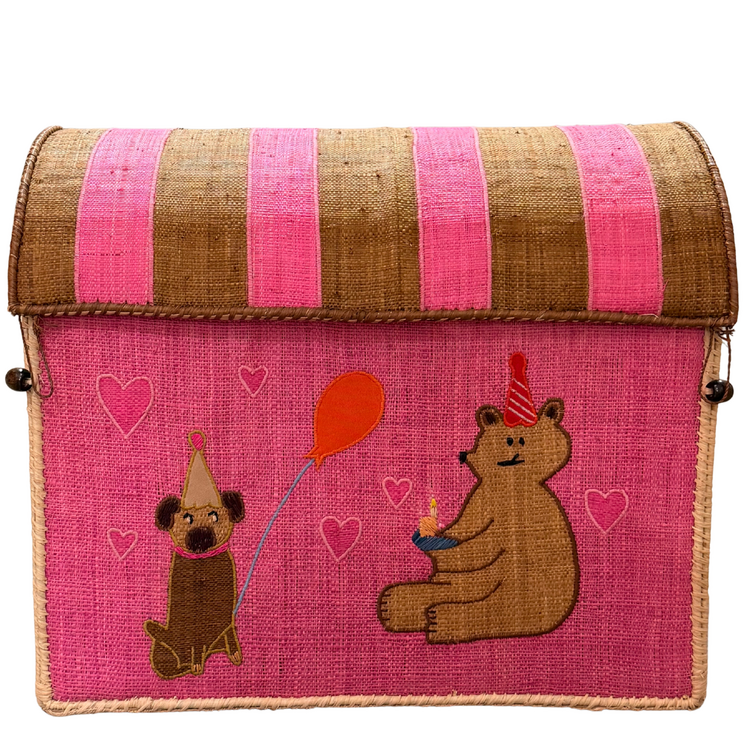 Rice Raffia Storage House - Multicolor - Party Theme - Large