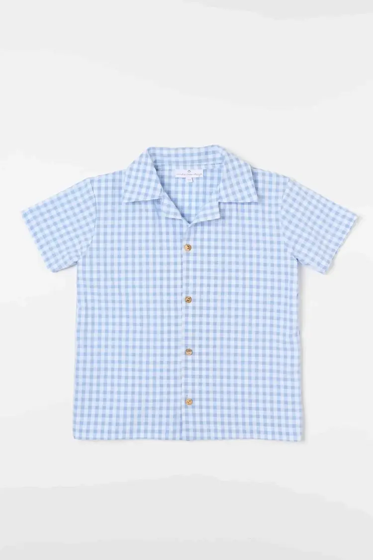 Undermonkeys PJ Set - Blue Vichy