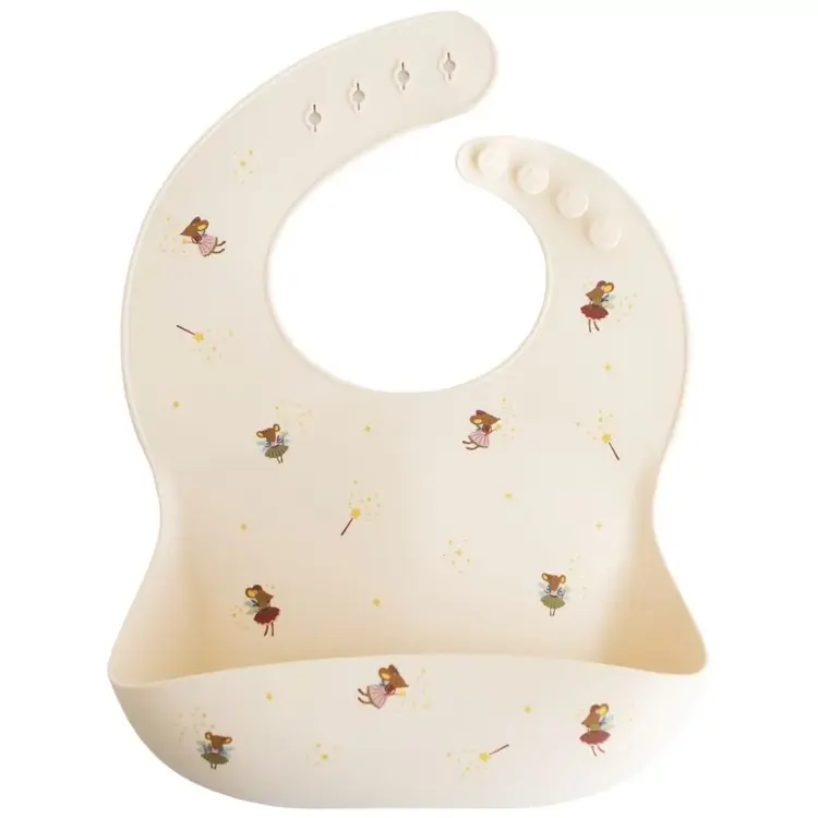 Mushie Silicone Bib - Fairy Mice