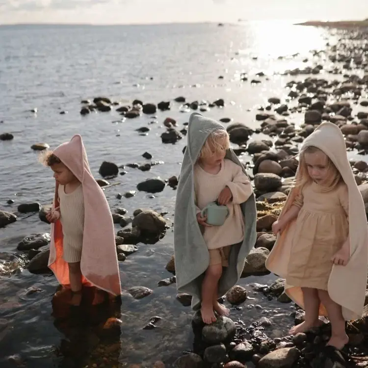 Mushie Hooded Towel - Blush