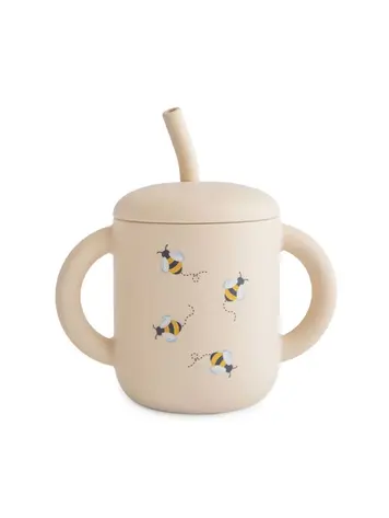 Mushie Training Cup & Straw - Bees