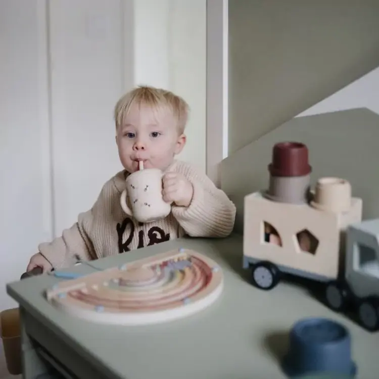 Mushie Training Beker & Rietje - Bees