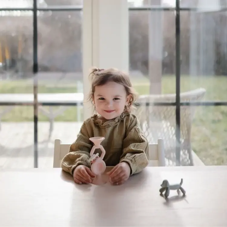 Mushie Hexapop Zuigspeelgoed - Blush