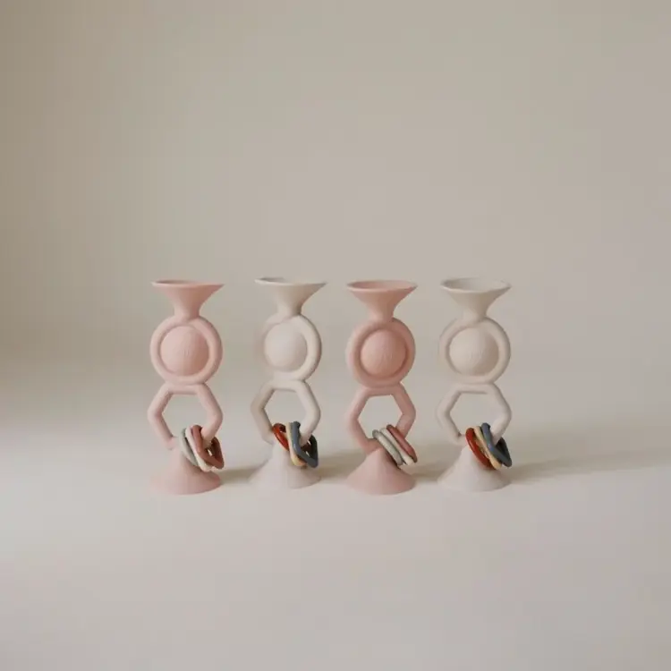 Mushie Hexapop Zuigspeelgoed - Blush