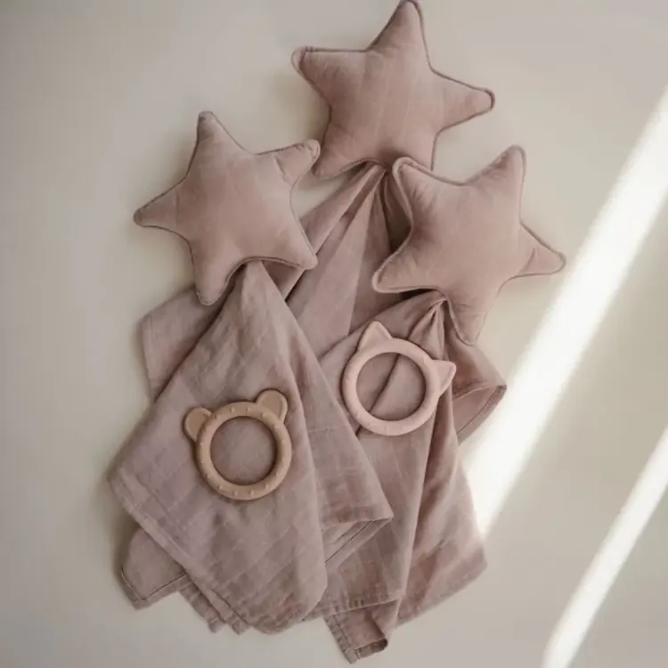 Mushie Lovey Blanket - Star Natural