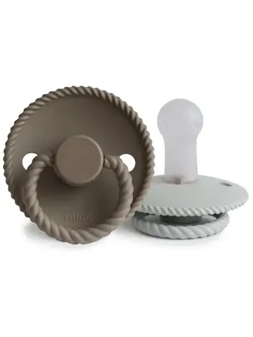 Rope Fopspeen 2-pack Portobello/Silver Gray