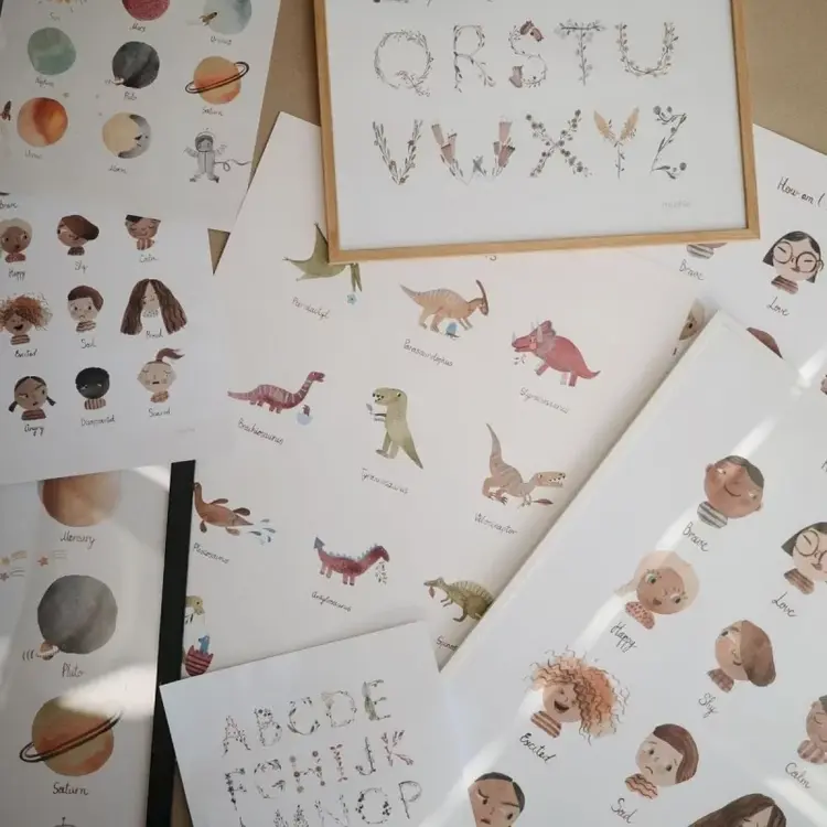 Mushie Poster Dinosaurs - Medium