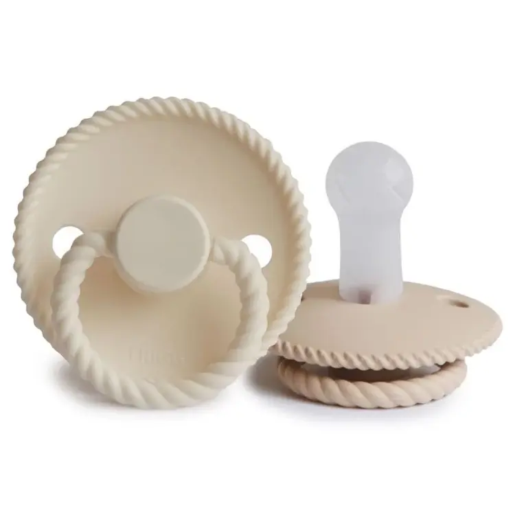 Rope Fopspeen 2-pack - Cream/croissant