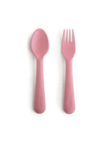 Mushie Fork & Spoon - Dusty Rose