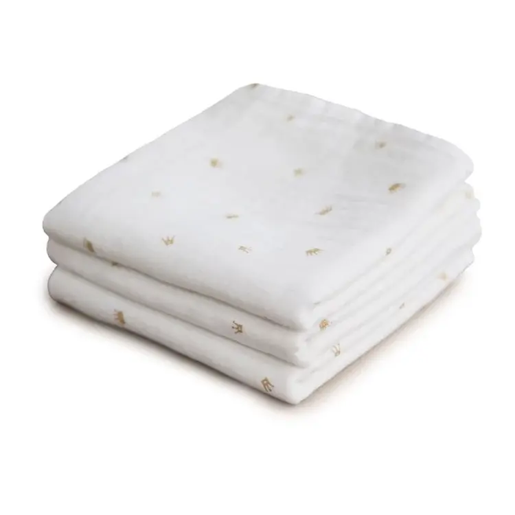 Mushie Muslin Doekjes 3 pack - Crowns