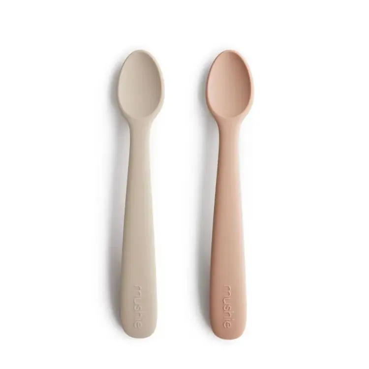 Mushie Baby Spoon - Blush/Shifting Sand