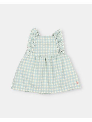 Buho Gingham Dress - Aqua