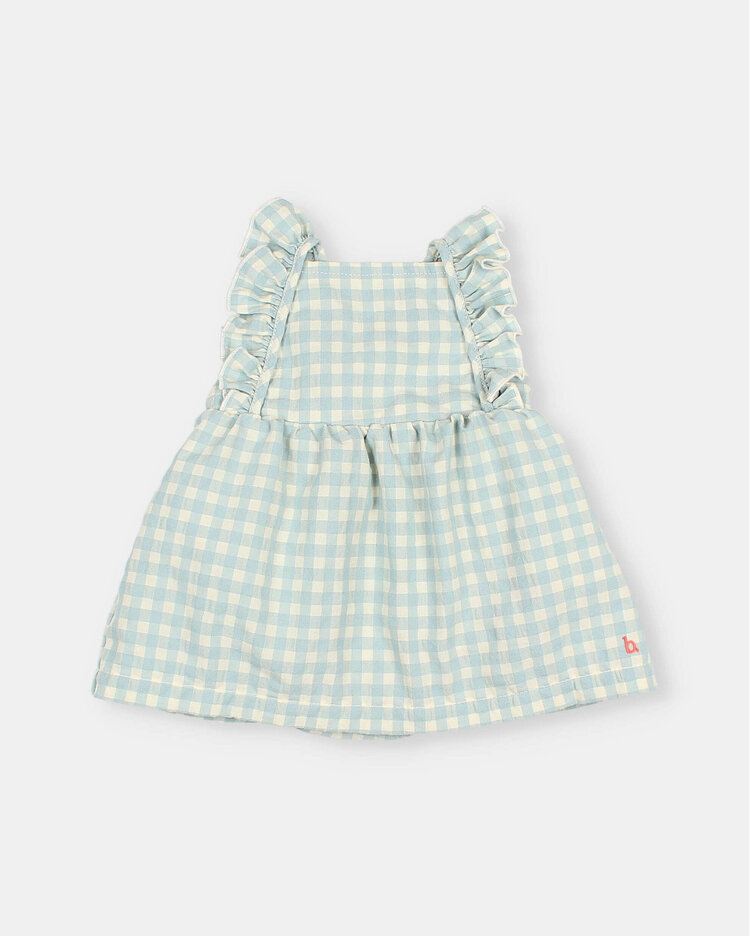 Buho Gingham Dress - Aqua