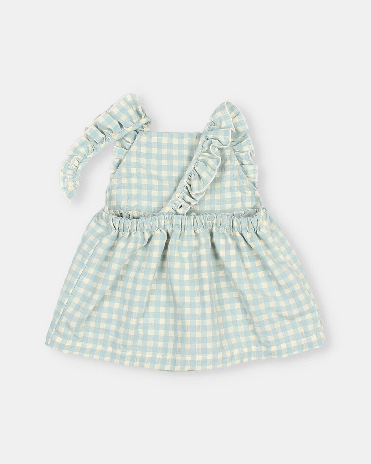Buho Gingham Dress - Aqua