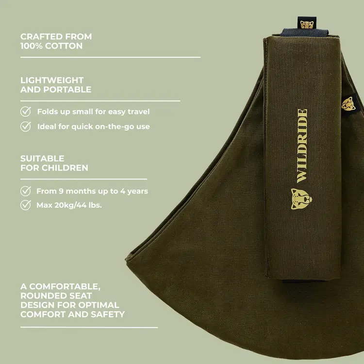 Wildride Kinder Draagzak - Army Green