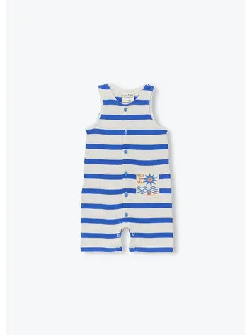 Arsène & Les Pipelettes Combishort Marinière - Blue Electric