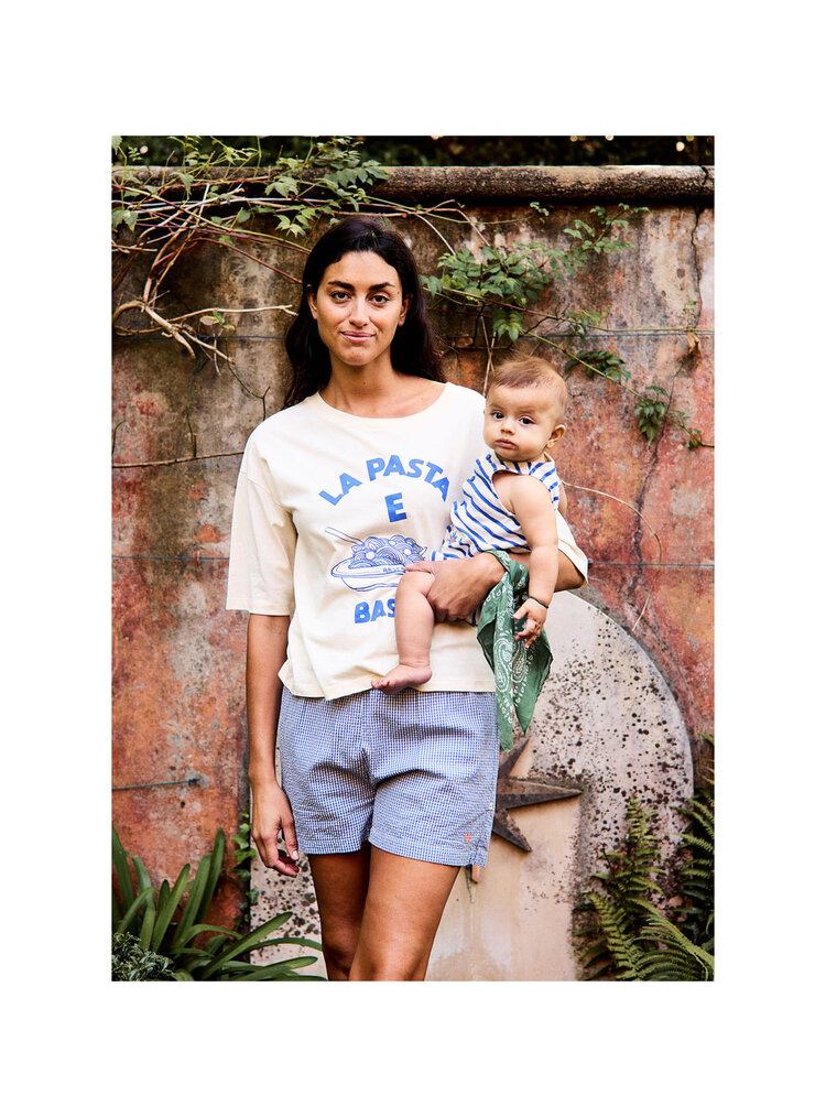 Arsène & Les Pipelettes Combishort Marinière - Blue Electric