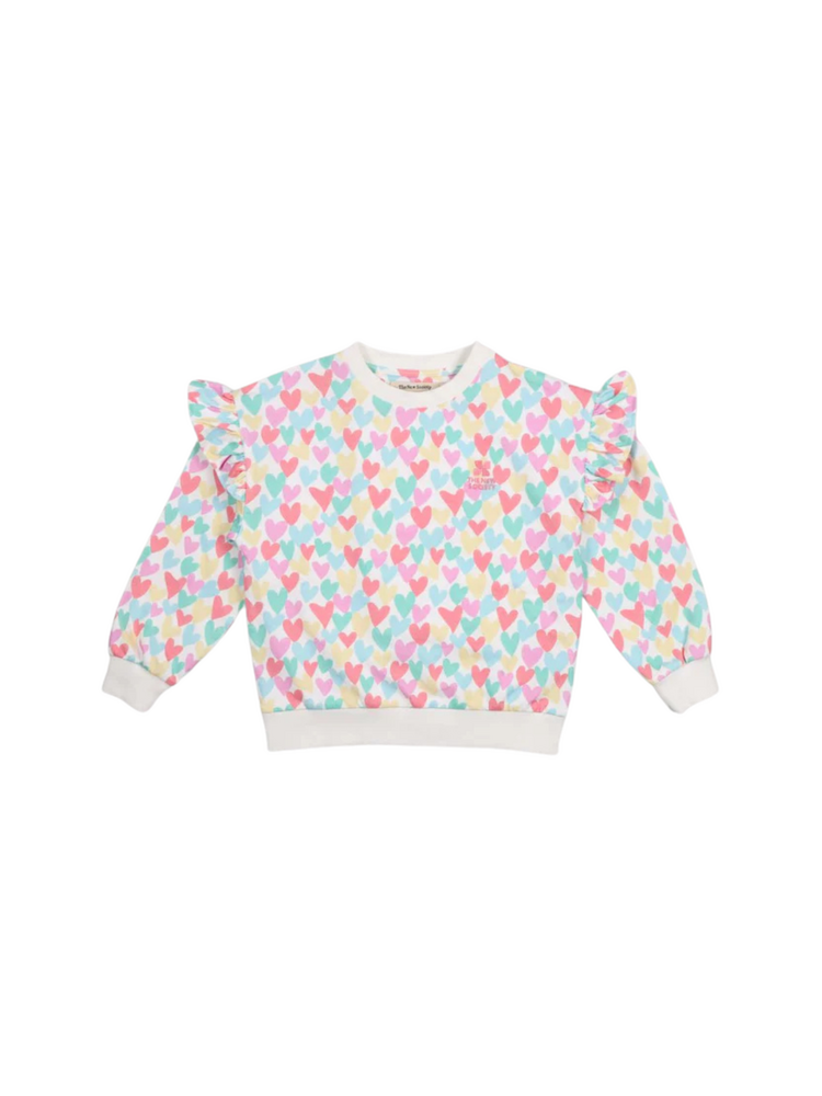 The New Society Anis Sweatshirt - Hearts Print