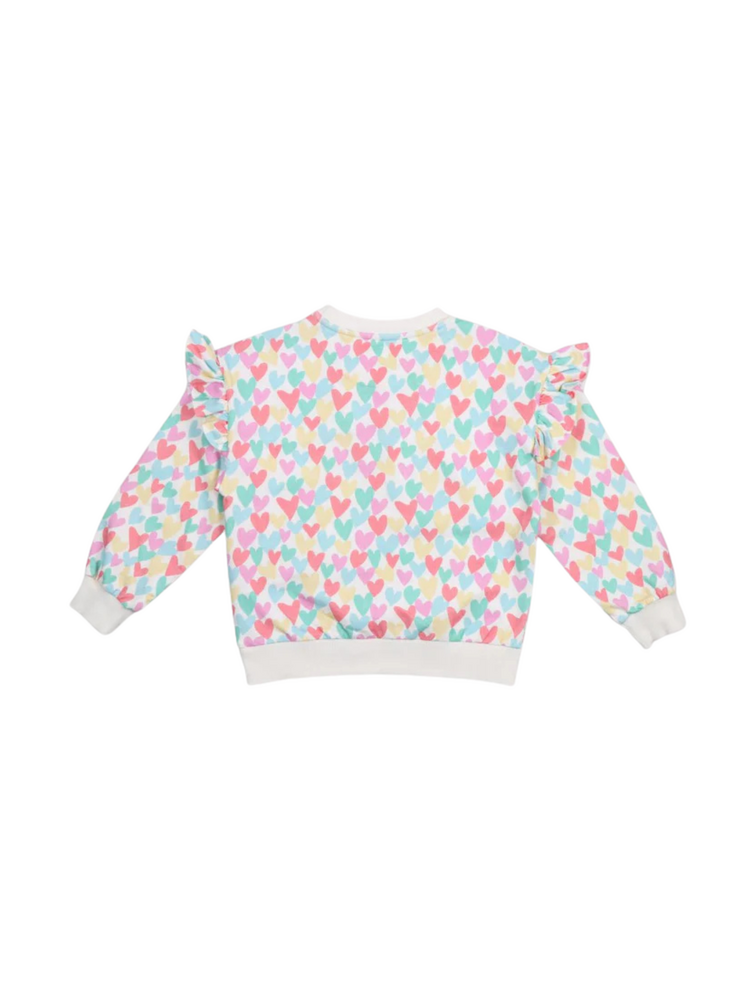 The New Society Anis Sweatshirt - Hearts Print