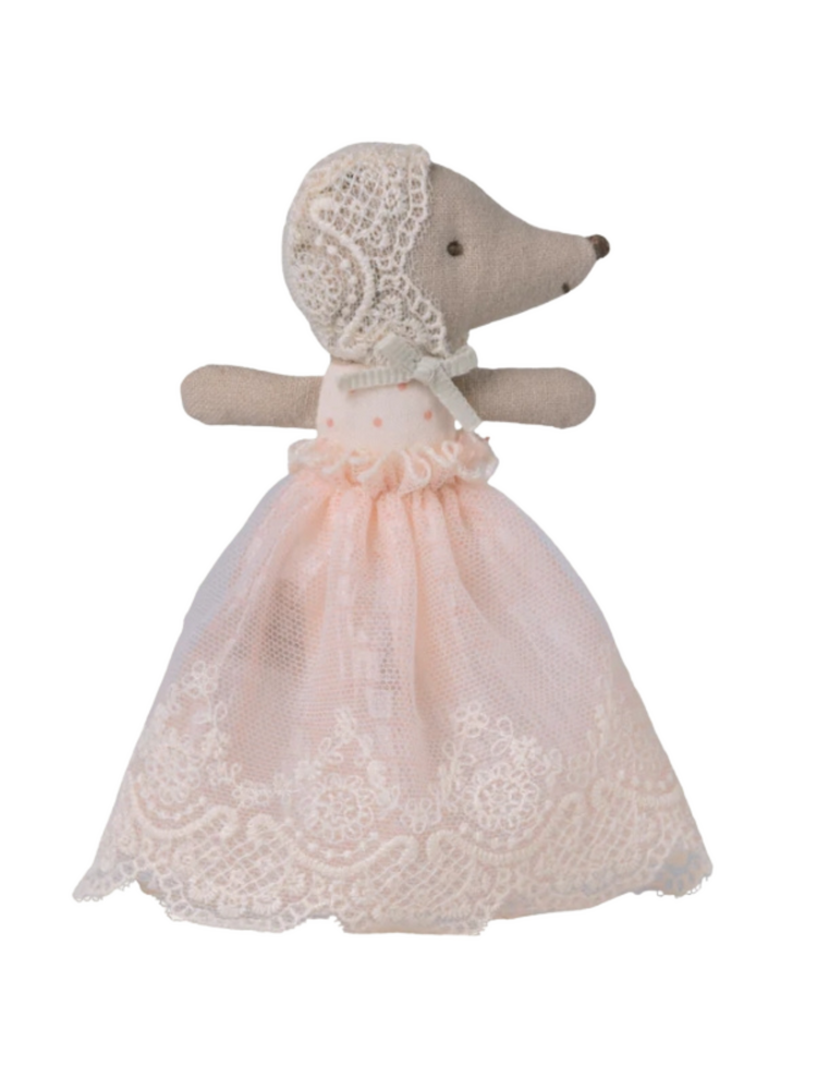 Maileg Baby Mouse In Gown - Powder