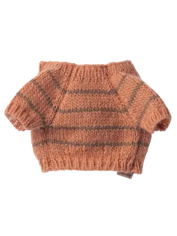 Maileg Puppy Supply, Small, Knitted Sweater - Coral 