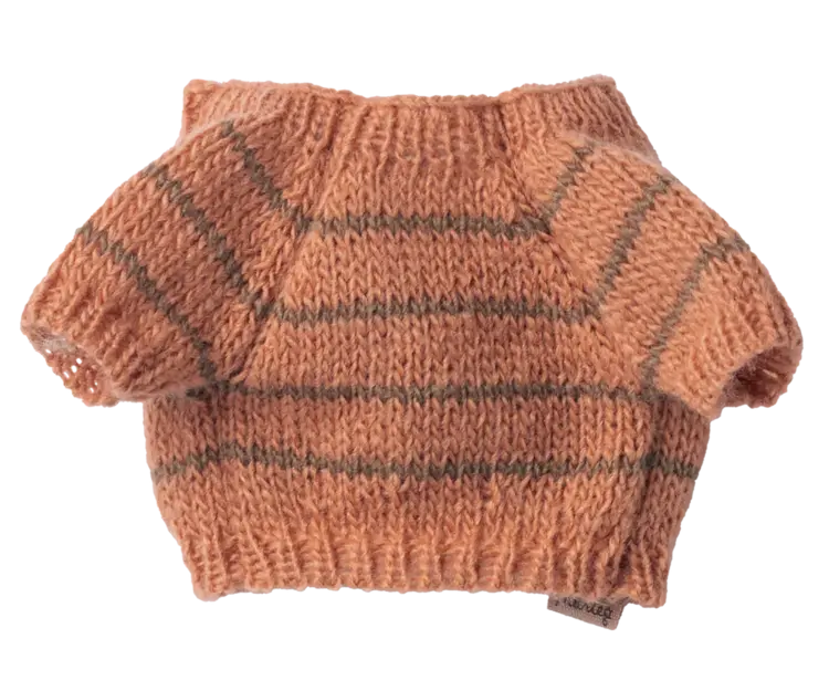 Maileg Puppy Supply, Small, Knitted Sweater - Coral 