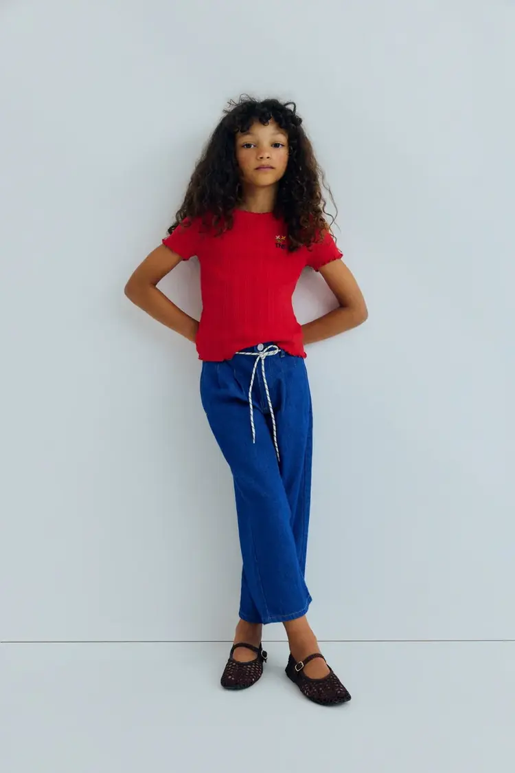 The New Society Romero Tee - Tulip Red