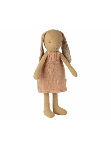 Maileg Bunny, Size 1 - Cream Yellow - Knitted Dress