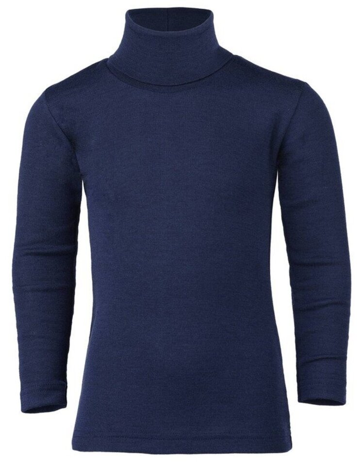 Engel Natur Children's Polo-Neck Sweater - Navy Blue