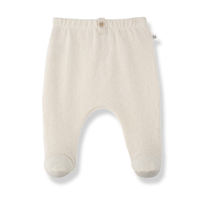 1+ in the family Saignon Leggings w/Feet - Ecru