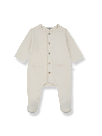 1+ in the family Rennes Jumsuit w/ Feet - Ecru