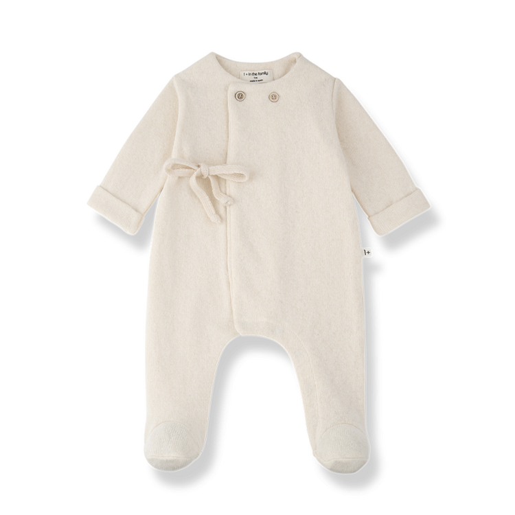 1+ in the family Havre Jumpsuit w/Feet - Ecru