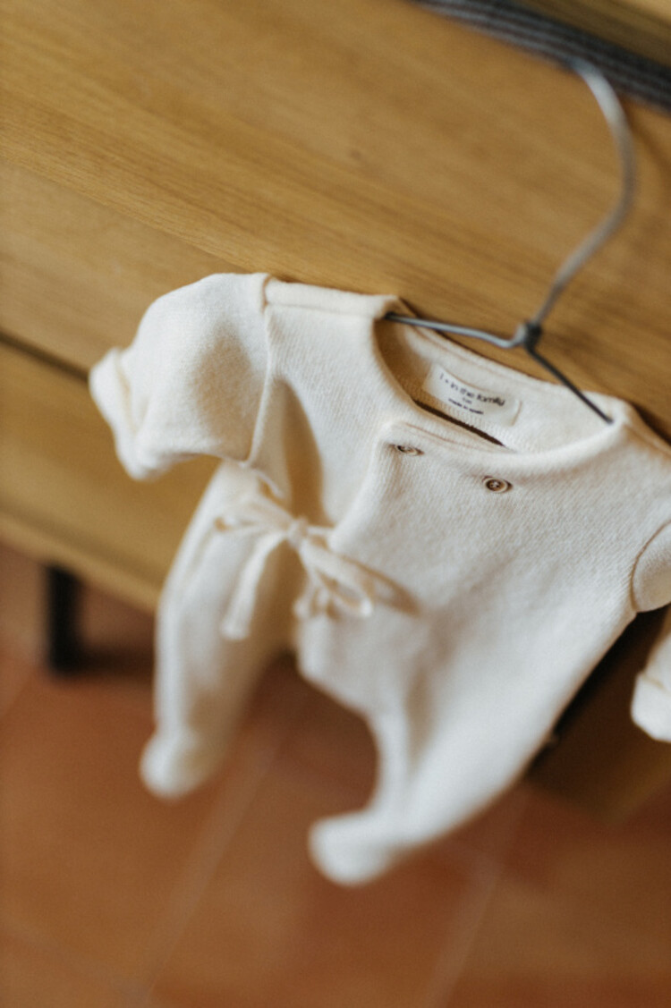 1+ in the family Havre Jumpsuit w/Feet - Ecru