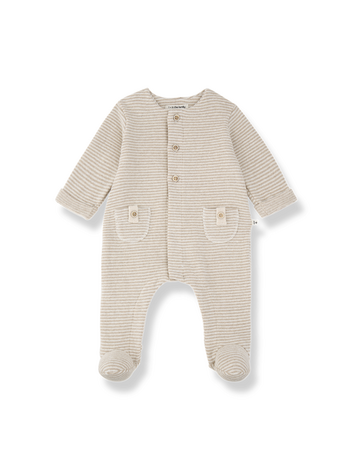 1+ in the family Metz Jumpsuit w/Feet - Beige